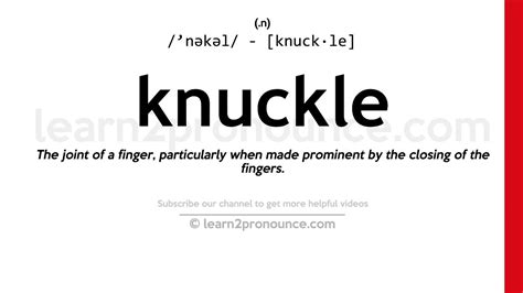 knuckled meaning|how to spell knuckle.